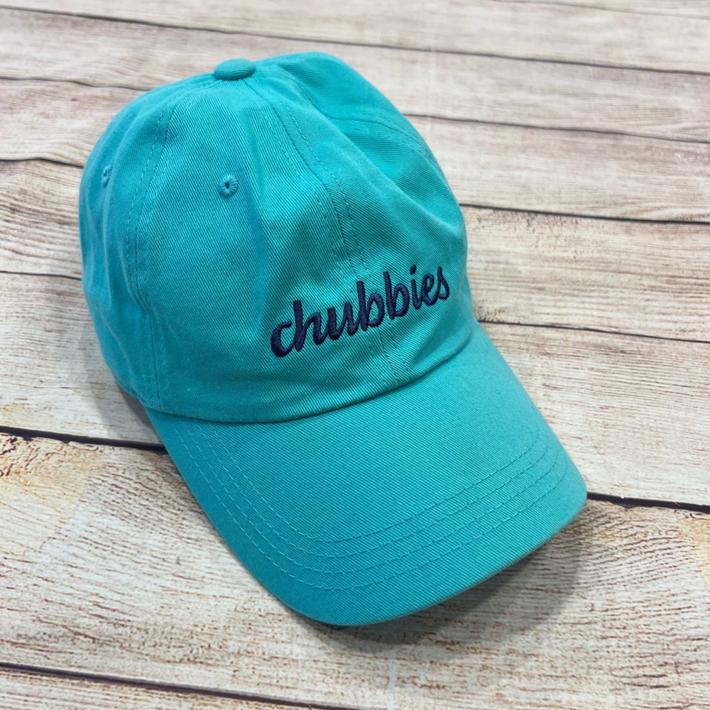Chubbies Turquoise Embroidered Logo Cotton Baseball Cap Dad Hat Adjustable